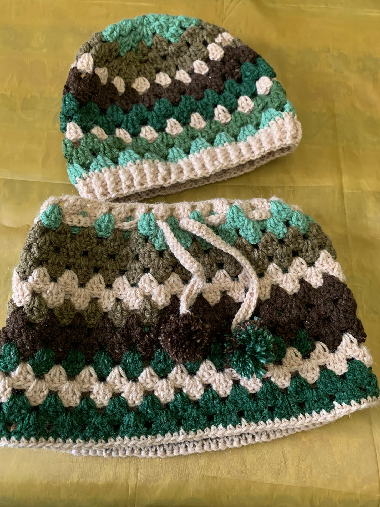 Set of Crochet Hat and Neck Holder