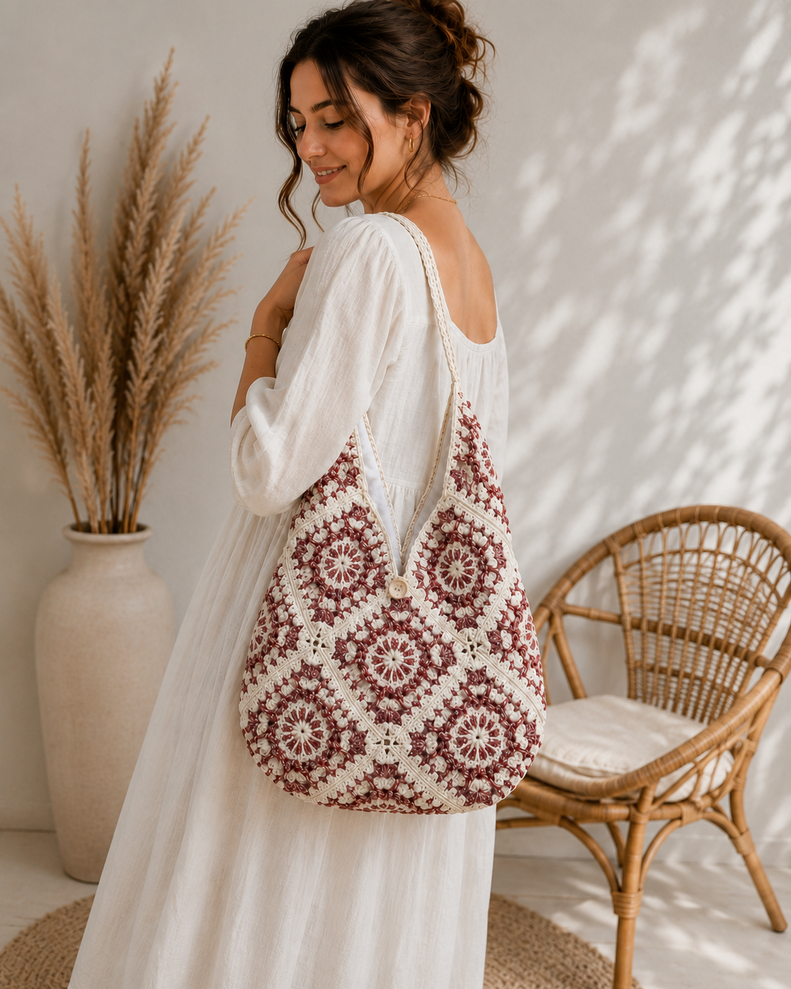 Crochet tote bag