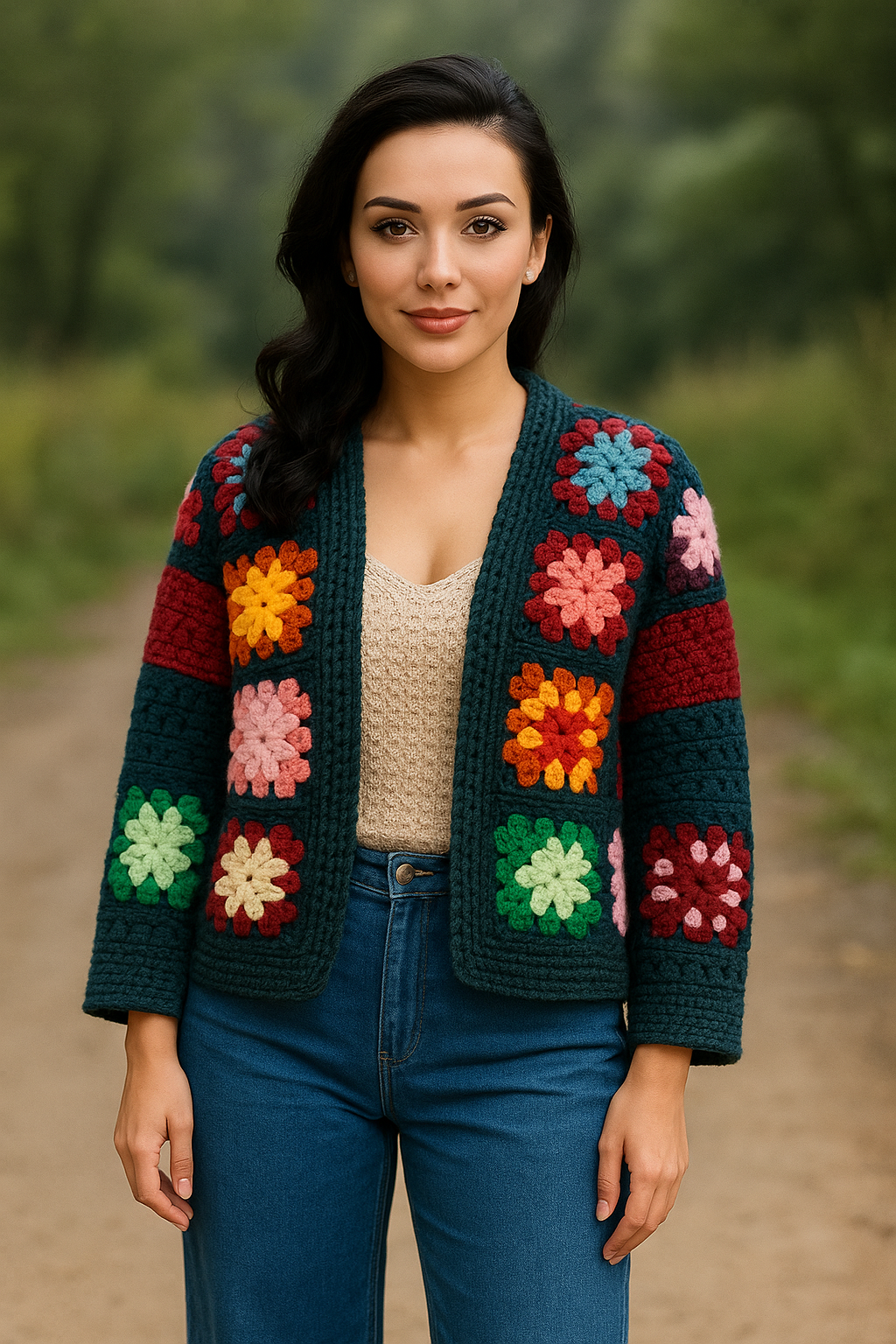 Crochet Granny Squares Cardigan
