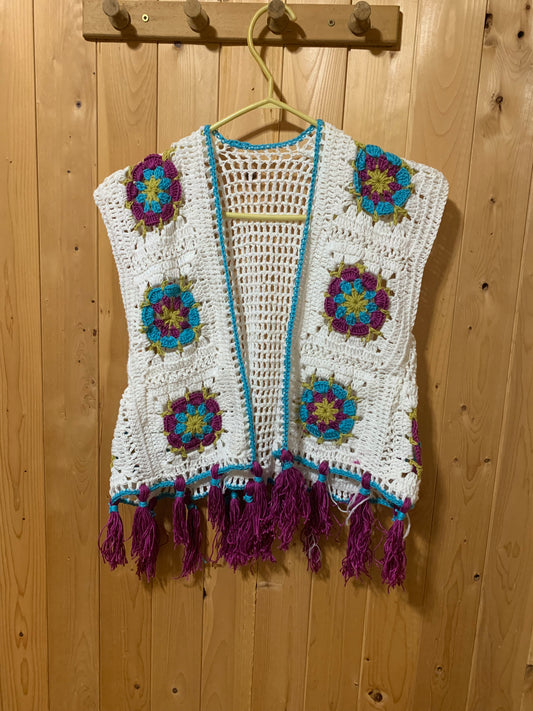 Crochet granny squares vest