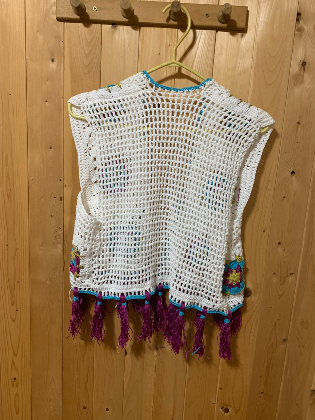 Crochet granny squares vest