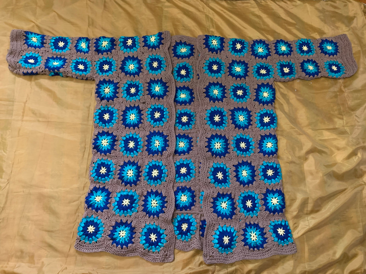 Long granny squares cardigan