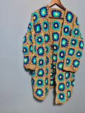 Long granny squares cardigan