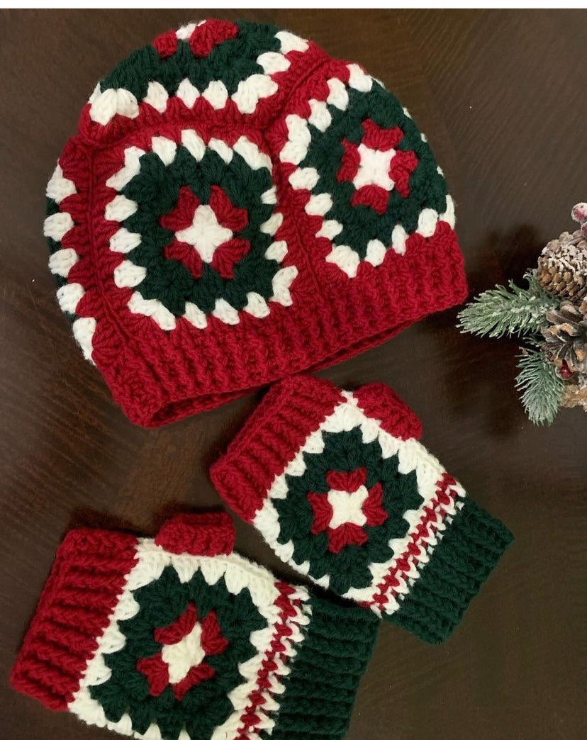 Crochet Hat and Gloves