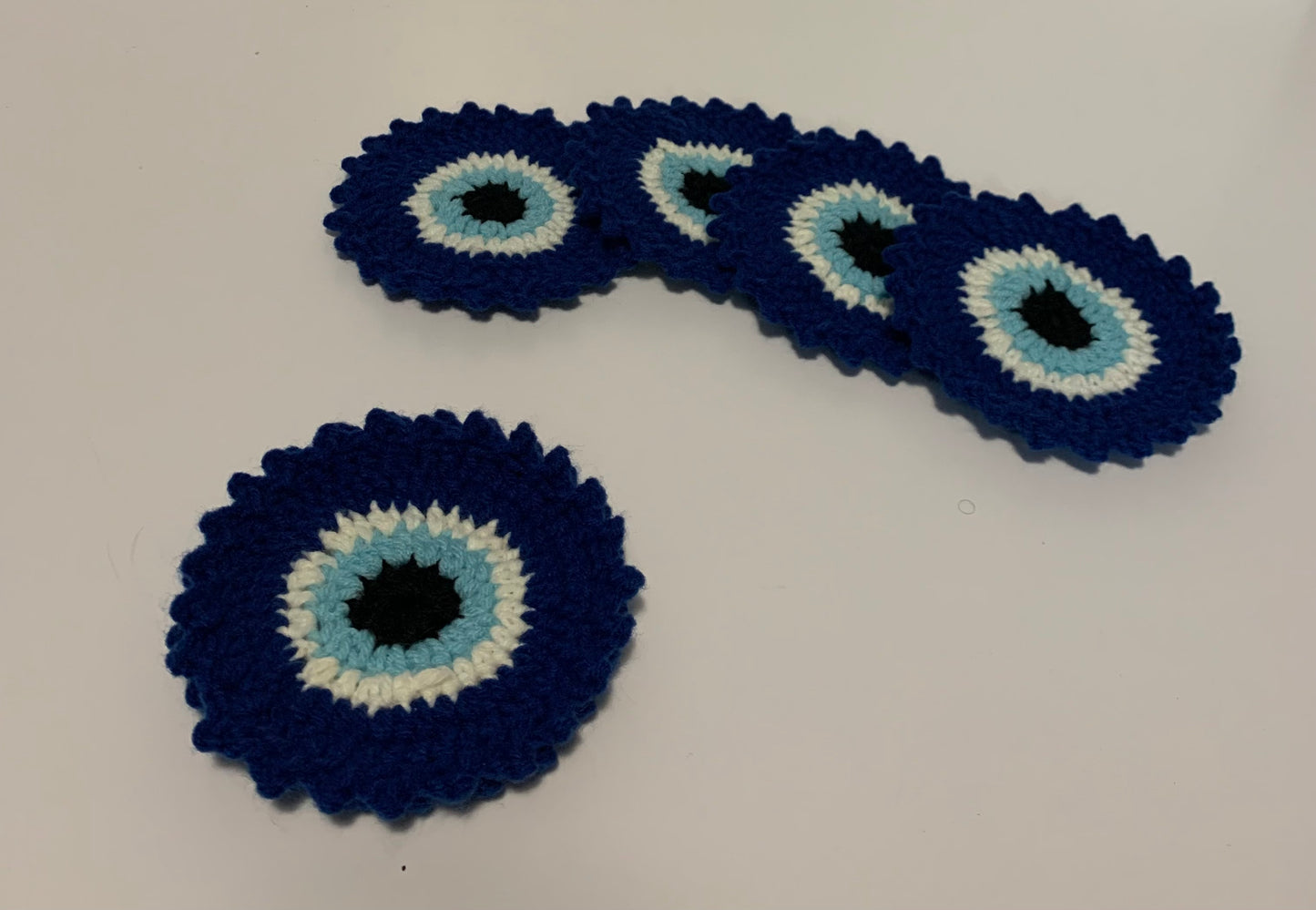 Evil eye design coasters