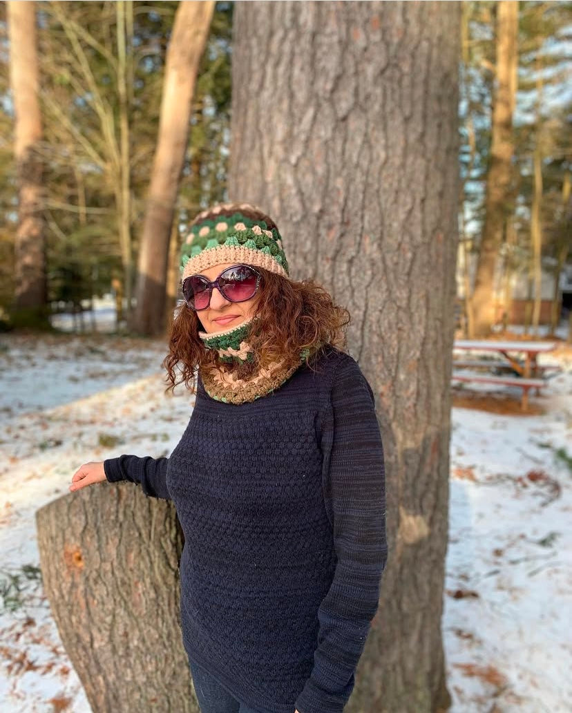 Set of Crochet Hat and Neck Holder