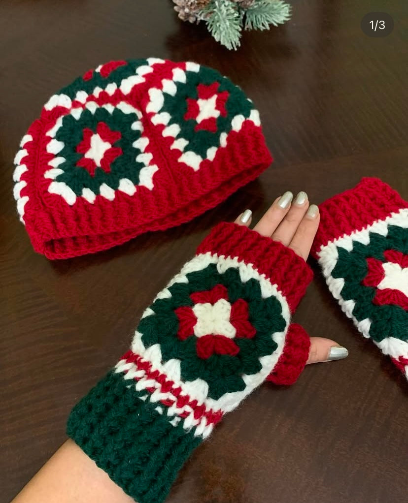 Crochet Hat and Gloves