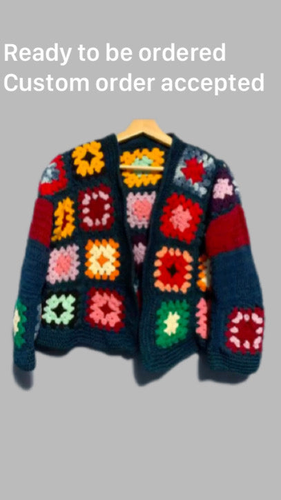 Crochet Granny Squares Cardigan